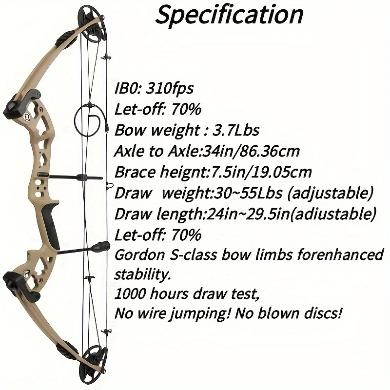 Archery Bowfishing Compound Bow Kit With Bowfishing Reel, Left/Right Hand Compound Bow For Adult, Fishing